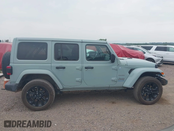 2024 Jeep Wrangler Sahara z VIN 1C4RJXP64RW233090, wystawiony jako IAAI lot #42772286 z przebiegiem 36 278 mil mil oraz . Historia ofert i sprzedaży dostępna na DreamBid. Obrazek 13.