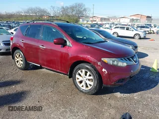 2012 Nissan Murano SL with VIN JN8AZ1MW7CW211779, listed as a IAAI auction lot 41819653 with 108,101 mi miles and . Bid and sale history available at DreamBid. Image 1.