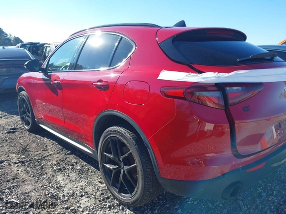 2019 Alfa Romeo Stelvio Ti Sport with VIN ZASPAKBN6K7C43720, listed as a IAAI auction lot 41174120 with 55,446 mi miles. Bid and sale history available at carsss.com. Image 3.