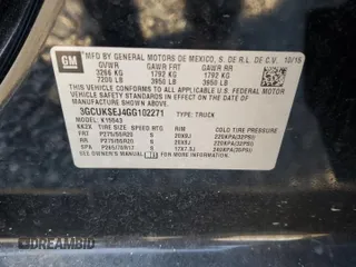 2016 Chevrolet Silverado 1500 LTZ with VIN 3GCUKSEJ4GG102271, listed as a Copart auction lot 76191744 with Not Provided miles and Salvage Title. Bid and sale history available at DreamBid. Image 13.
