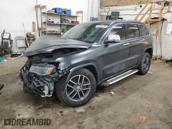 2017 Jeep Grand Cherokee Limited 75th Anniversary with VIN 1C4RJFBG7HC942963, listed as a Copart auction lot 86825454 with 169,227 mi miles and Salvage title. Bid and sale history available at DreamBid. Image 1.