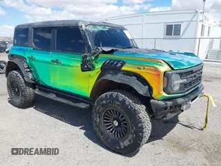 2023 Ford Bronco Raptor with VIN 1FMEE5JR8PLC06060, listed as a IAAI auction lot 41936950 with 13,623 mi miles and . Bid and sale history available at DreamBid. Image 1.
