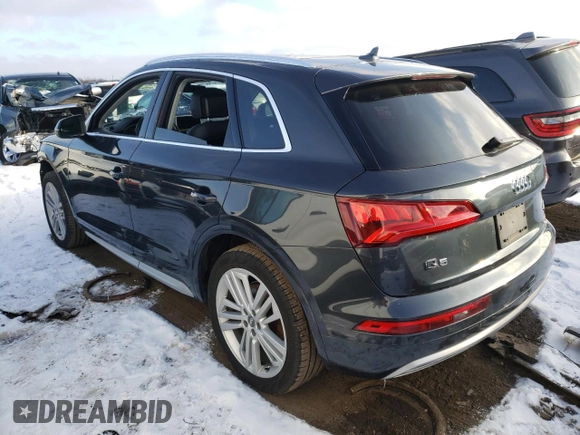 2018 Audi Q5 Premium Plus with VIN WA1BNAFY2J2010039, listed as a Copart auction lot 38056243 with 69,455 mi miles and . Bid and sale history available at DreamBid. Image 2.