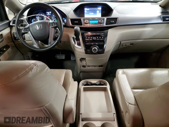 2013 Honda Odyssey EX-L with VIN 5FNRL5H60DB047072, listed as a Copart auction lot 45495415 with 161,028 mi miles and Salvage Title. Bid and sale history available at DreamBid. Image 8.