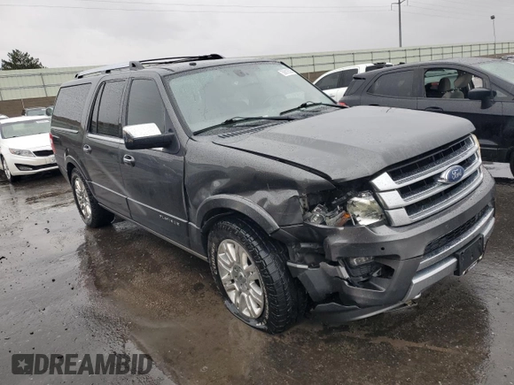 2015 Ford Expedition Max Platinum z VIN 1FMJK1MT2FEF03416, wystawiony jako Copart lot #58813525 z przebiegiem 174 634 mil mil oraz Szkoda całkowita • Salvage title. Historia ofert i sprzedaży dostępna na DreamBid. Obrazek 4.