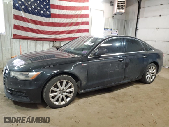 2015 Audi A6 Premium Plus with VIN WAUFGAFC5FN013221, listed as a Copart auction lot 48854395 with 155,728 mi miles and Salvage title. Bid and sale history available at DreamBid. Image 1.
