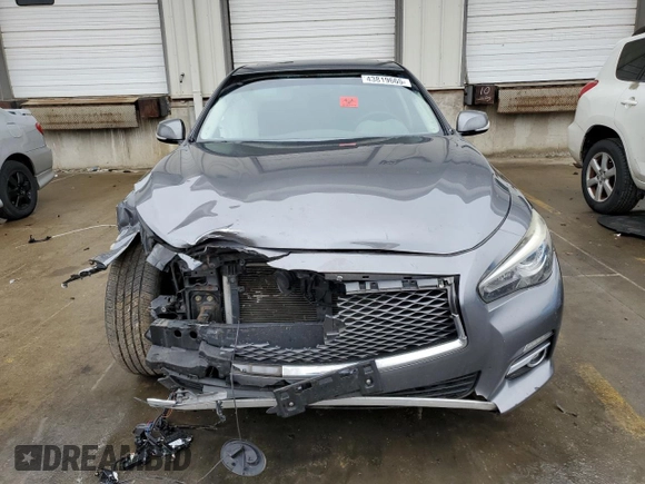 2017 Infiniti Q50 2.0t Premium with VIN JN1CV7AR5HM682420, listed as a Copart auction lot 43819665 with 117,620 mi miles and Salvage Title. Bid and sale history available at carsss.com. Image 5.