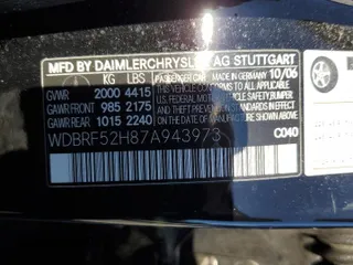 2007 Mercedes-Benz C 230 Sport с VIN WDBRF52H87A943973, выставлен на аукционе Copart как лот 63071965 с пробегом 158 823 миль миль и Списание • Salvage title. История ставок и продаж доступна на DreamBid. Изображение 12.