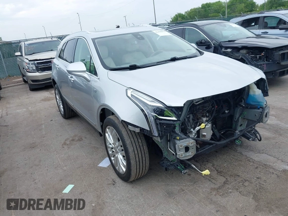 2019 Cadillac XT5 Premium Luxury AWD with VIN 1GYKNFRS6KZ245024, listed as a IAAI auction lot 42490970 with 54,917 mi miles and . Bid and sale history available at DreamBid. Image 1.