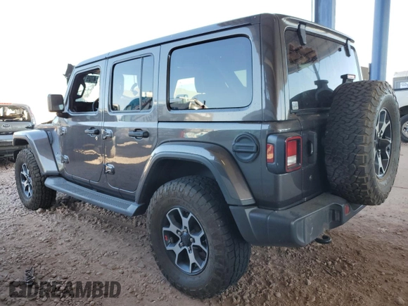 2019 Jeep Wrangler Unlimited Sahara with VIN 1C4HJXENXKW617130, listed as a Copart auction lot 47091255 with Not provided miles and Salvage title. Bid and sale history available at DreamBid. Image 2.
