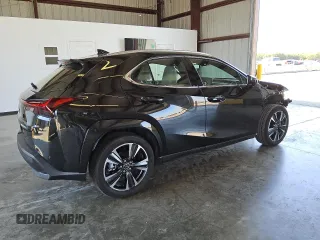 2025 Lexus UX with VIN JTHUCJDH2S2001462, listed as a Copart auction lot 74555134 with 3,457 mi miles and Clean Title. Bid and sale history available at carsss.com. Image 3.