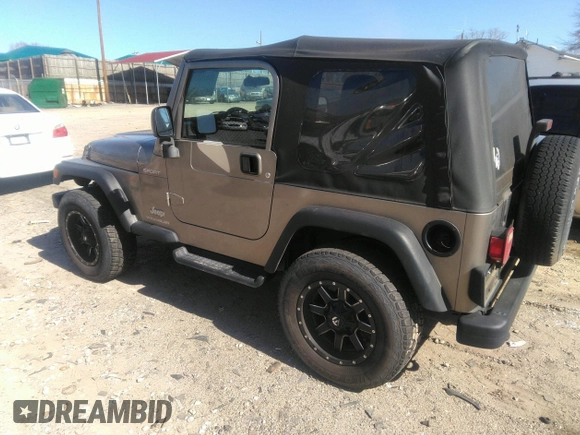 2003 Jeep Wrangler Sport with VIN 1J4FA49S53P365363, listed as a IAAI auction lot 41818320 with 154,567 mi miles. Bid and sale history available at carsss.com. Image 3.
