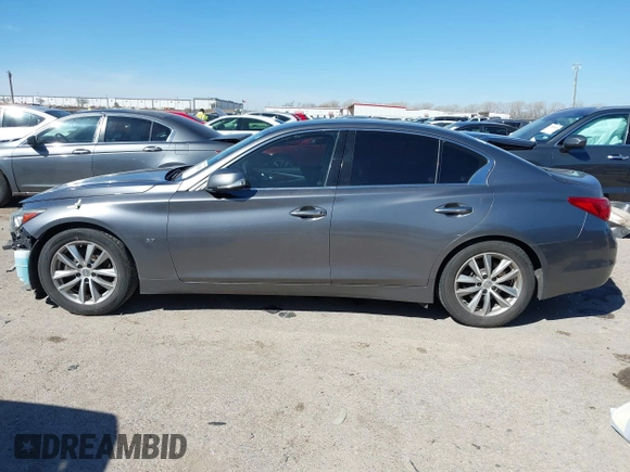 2015 Infiniti Q50 Premium with VIN JN1BV7AP3FM343677, listed as a IAAI auction lot 41811842 with 110,486 mi miles. Bid and sale history available at carsss.com. Image 15.