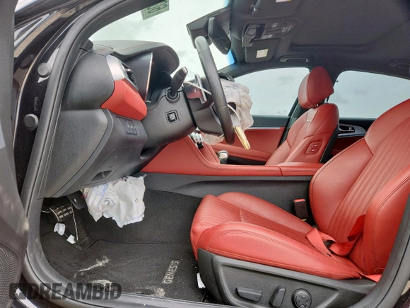 2023 Genesis G70 2.0T with VIN KMTG34TA8PU120473, listed as a Copart auction lot 60895045 with 38,393 mi miles and Salvage title. Bid and sale history available at DreamBid. Image 7.