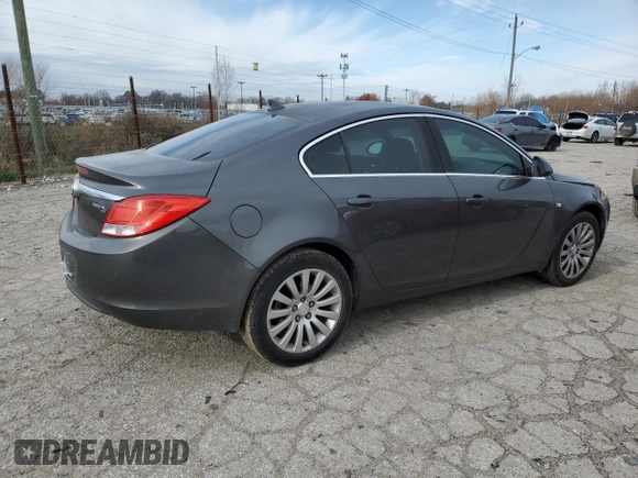 2011 Buick Regal CXL RL1 with VIN W04GN5EC1B1027425, listed as a Copart auction lot 82635014 with 80,777 mi miles and Salvage Title. Bid and sale history available at carsss.com. Image 3.