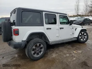2018 Jeep Wrangler Unlimited Sahara with VIN 1C4HJXEGXJW176499, listed as a Copart auction lot 47296575 with 0 mi miles and Salvage Title. Bid and sale history available at carsss.com. Image 3.