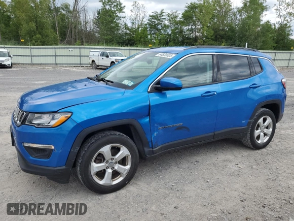 2017 Jeep Compass Latitude z VIN 3C4NJDBB2HT681625, wystawiony jako Copart lot #64820805 z przebiegiem 66 353 mil mil oraz Szkoda całkowita • Salvage title. Historia ofert i sprzedaży dostępna na DreamBid. Obrazek 1.