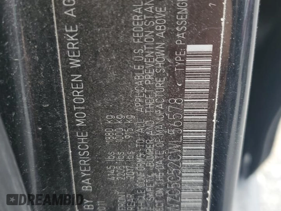 2012 MINI Countryman S with VIN WMWZC5C52CWL56578, listed as a Copart auction lot 51097735 with Not Provided miles and Salvage Title. Bid and sale history available at DreamBid. Image 12.