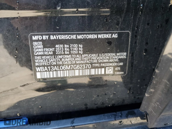 2021 BMW 2 Series M235i xDrive z VIN WBA13AL06M7G62370, wystawiony jako Copart lot #55484655 z przebiegiem 34 065 mil mil oraz Szkoda całkowita • Salvage title. Historia ofert i sprzedaży dostępna na DreamBid. Obrazek 12.