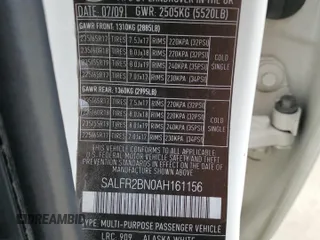 2010 Land Rover LR2 HSE z VIN SALFR2BN0AH161156, wystawiony jako Copart lot #47485615 z przebiegiem Nie podano mil oraz Szkoda całkowita • Salvage title. Historia ofert i sprzedaży dostępna na DreamBid. Obrazek 13.