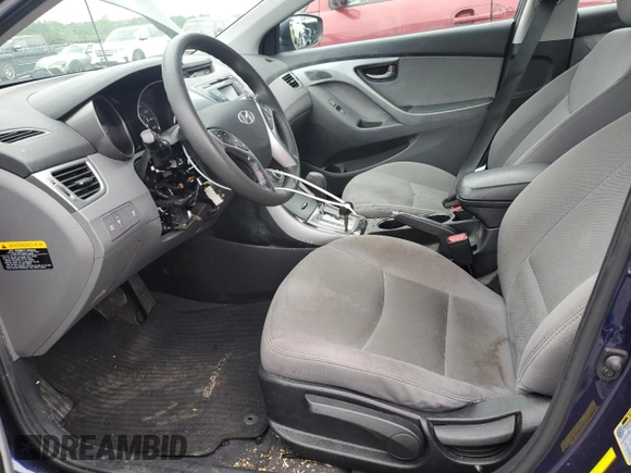 2013 Hyundai Elantra GLS with VIN 5NPDH4AE5DH444849, listed as a Copart auction lot 63580045 with 45,755 mi miles and Salvage title. Bid and sale history available at DreamBid. Image 7.