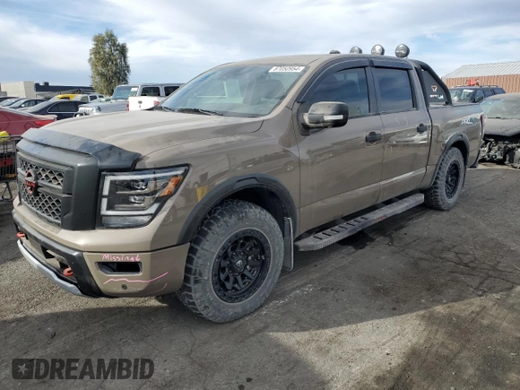 2024 Nissan Titan Pro-4X with VIN 1N6AA1ED3RN103011, listed as a Copart auction lot 87050954 with 8,829 mi miles and Salvage title. Bid and sale history available at DreamBid. Image 1.