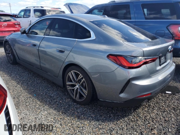 2023 BMW 4 Series 430i z VIN WBA63AV03PFN78162, wystawiony jako Copart lot #75037154 z przebiegiem Nie podano mil oraz Nie do naprawy • Non repairable. Historia ofert i sprzedaży dostępna na DreamBid. Obrazek 2.