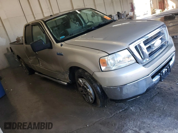 2007 Ford F-150 STX with VIN 1FTRX12W97FB81777, listed as a Copart auction lot 46642895 with 324,976 mi miles and Salvage Title. Bid and sale history available at DreamBid. Image 4.