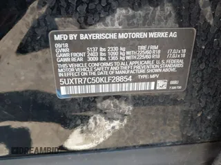 2019 BMW X3 sDrive30i z VIN 5UXTR7C50KLF28854, wystawiony jako IAAI lot #41907021 z przebiegiem 48 405 mil mil oraz . Historia ofert i sprzedaży dostępna na DreamBid. Obrazek 9.