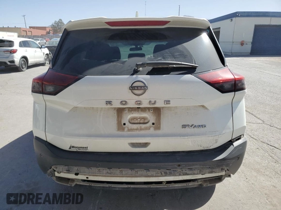 2022 Nissan Rogue SV with VIN 5N1BT3BB6NC708397, listed as a Copart auction lot 47824195 with 65,914 mi miles and Salvage Title. Bid and sale history available at DreamBid. Image 6.