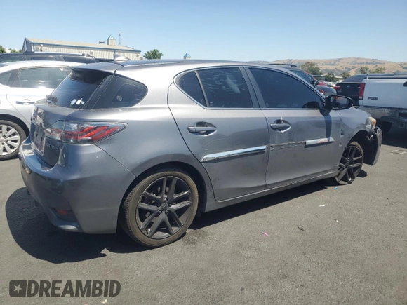 2015 Lexus CT 200h with VIN JTHKD5BH4F2221089, listed as a Copart auction lot 57681895 with 163,443 mi miles and Salvage title. Bid and sale history available at DreamBid. Image 3.