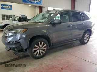 2019 Honda Pilot EX-L with VIN 5FNYF6H50KB087326, listed as a Copart auction lot 62083105 with 72,618 mi miles and Salvage title. Bid and sale history available at DreamBid. Image 1.