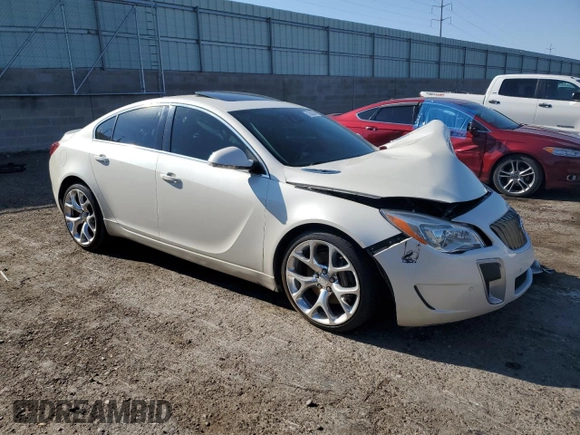 2015 Buick Regal GS with VIN 2G4GT5GX9F9200018, listed as a Copart auction lot 61553874 with 114,221 mi miles and Salvage Title. Bid and sale history available at DreamBid. Image 4.