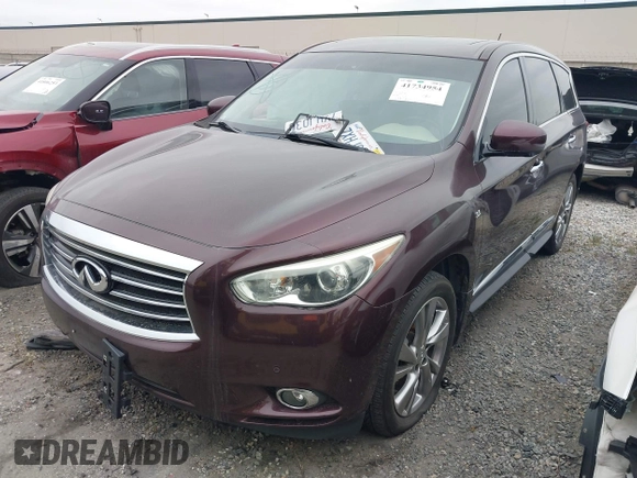 2015 Infiniti QX60 with VIN 5N1AL0MM3FC502870, listed as a IAAI auction lot 41734954 with 117,455 mi miles. Bid and sale history available at carsss.com. Image 23.