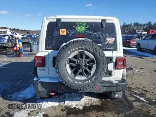 2021 Jeep Wrangler Unlimited Rubicon with VIN 1C4HJXFGXMW728148, listed as a Copart auction lot 45118085 with 97,754 mi miles and Salvage Title. Bid and sale history available at carsss.com. Image 6.
