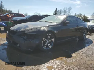 2007 BMW 6 Series 650i with VIN WBAEH13527CR46439, listed as a Copart auction lot 48445404 with 0 mi miles and Salvage Title. Bid and sale history available at carsss.com. Image 1.