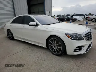 2018 Mercedes-Benz S 560 with VIN WDDUG8GB8JA415359, listed as a Copart auction lot 51053284 with 65,292 mi miles and Salvage Title. Bid and sale history available at DreamBid. Image 4.