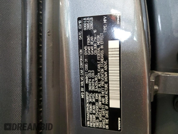 2019 Volvo XC90 Momentum z VIN YV4A22PK8K1499707, wystawiony jako Copart lot #59405905 z przebiegiem 51 046 mil mil oraz Szkoda całkowita • Salvage title. Historia ofert i sprzedaży dostępna na DreamBid. Obrazek 13.