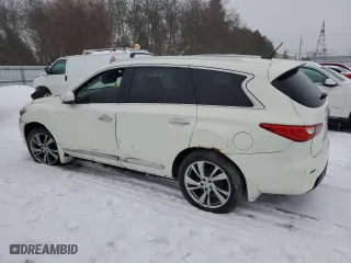 2013 Infiniti JX35 with VIN 5N1AL0MM5DC325008, listed as a Copart auction lot 43125525 with 206,709 mi miles and Clean Title. Bid and sale history available at carsss.com. Image 2.