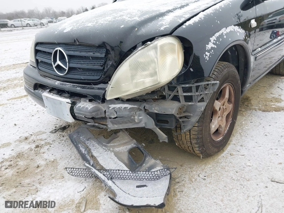 2001 Mercedes-Benz M-Class with VIN 4JGAB54E21A252034, listed as a IAAI auction lot 41573177 with 168,672 mi miles. Bid and sale history available at carsss.com. Image 6.