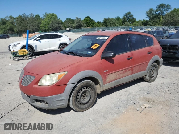 2005 Pontiac Vibe with VIN 5Y2SL63825Z458985, listed as a Copart auction lot 60817984 with 264,694 mi miles and Salvage Title. Bid and sale history available at carsss.com. Image 1.