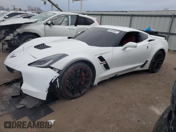 2017 Chevrolet Corvette Grand Sport 2LT with VIN 1G1YY2D79H5103035, listed as a Copart auction lot 86903954 with 27,785 mi miles and Salvage Title. Bid and sale history available at carsss.com. Image 1.
