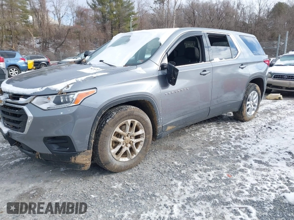 2019 Chevrolet Traverse LS with VIN 1GNEVFKWXKJ278694, listed as a IAAI auction lot 41630331 with 1 mi miles. Bid and sale history available at carsss.com. Image 2.