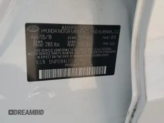 2018 Hyundai Elantra SEL with VIN 5NPD84LF0JH344272, listed as a Copart auction lot 50143465 with 36,341 mi miles and Salvage Title. Bid and sale history available at DreamBid. Image 12.