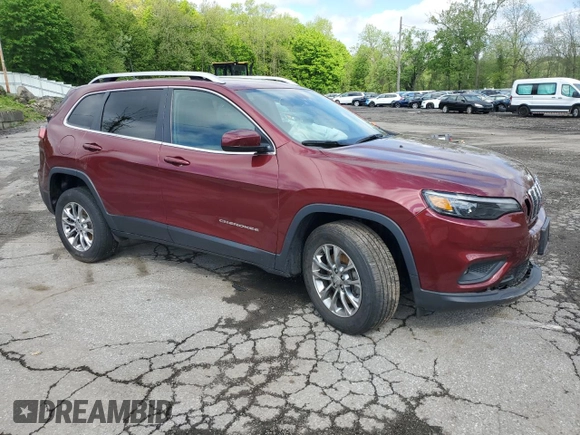 2019 Jeep Cherokee Latitude Plus z VIN 1C4PJMLNXKD192548, wystawiony jako Copart lot #55999925 z przebiegiem 28 762 mil mil oraz Szkoda całkowita • Salvage title. Historia ofert i sprzedaży dostępna na DreamBid. Obrazek 4.