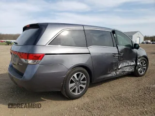 2014 Honda Odyssey Touring with VIN 5FNRL5H93EB118891, listed as a Copart auction lot 53172015 with 87,261 mi miles and Salvage Title. Bid and sale history available at carsss.com. Image 3.