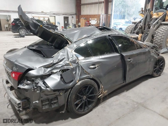 2017 Infiniti Q50 3.0t Premium with VIN JN1EV7AR9HM837883, listed as a IAAI auction lot 41492454 with 109,812 mi miles. Bid and sale history available at carsss.com. Image 12.