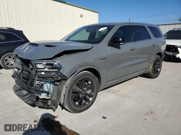 2021 Dodge Durango R/T with VIN 1C4SDJCTXMC763107, listed as a Copart auction lot 48401165 with 43,445 mi miles and Salvage title. Bid and sale history available at DreamBid. Image 1.