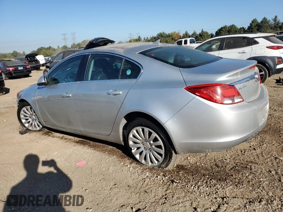2011 Buick Regal CXL RL1 with VIN 2G4GN5EC4B9186291, listed as a Copart auction lot 74019104 with 27,646 mi miles and Salvage Title. Bid and sale history available at DreamBid. Image 2.