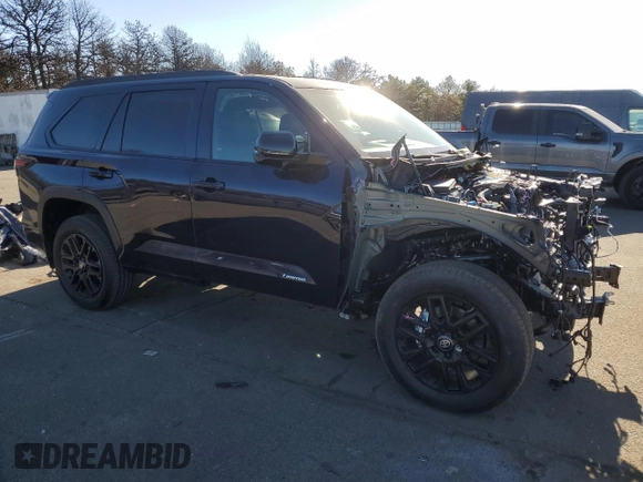 2025 Toyota Sequoia SR5 with VIN 7SVAAABA9SX055317, listed as a Copart auction lot 42635565 with 85 mi miles and Salvage Title. Bid and sale history available at carsss.com. Image 4.